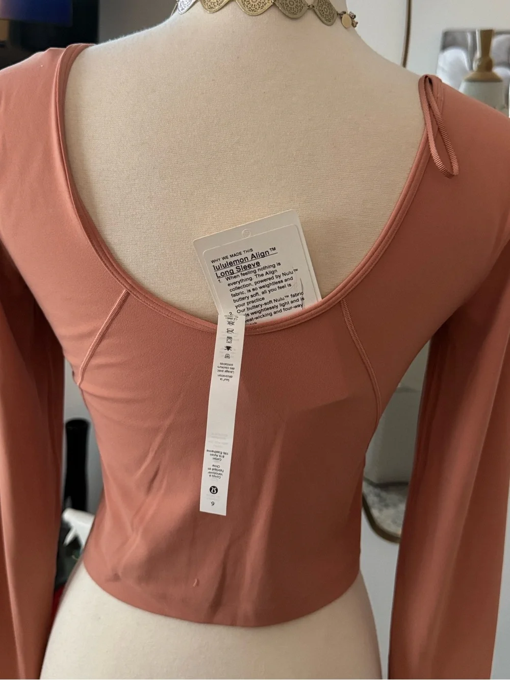 Lululemon Align Long Sleeve Top in Pink Savannah